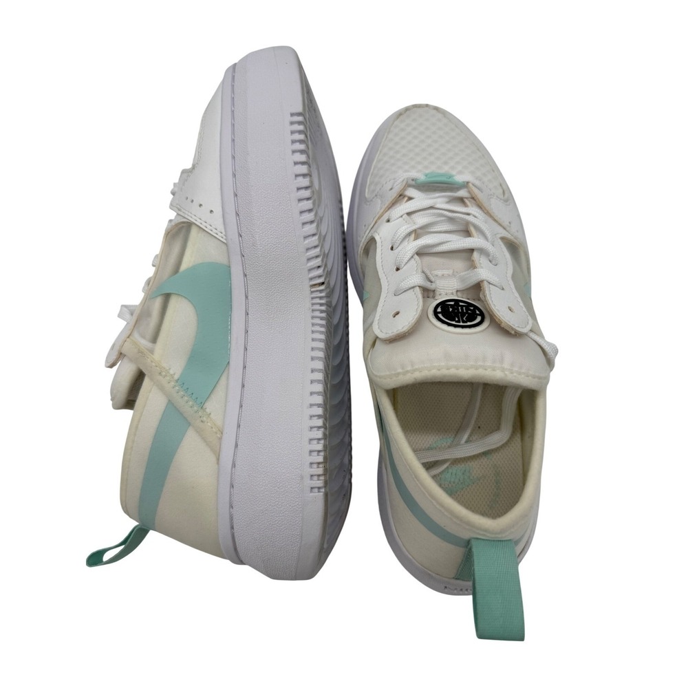 Nike Court Vision Alto Womens 9.5 Sail Teal EUC Platform Sneakers CW6536-100